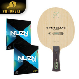 ANDRO Premium Force vrhunski namiznoteniški lopar z lesenim delom Synteliac VCO OFF in oblogama NUZN 50.