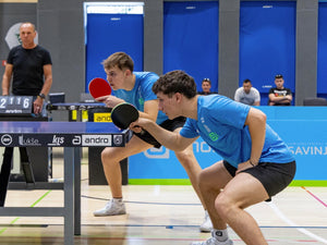 Tekmovalni trening Namizni tenis PRO – vrhunski igralci NTK Savinja v intenzivni igri.